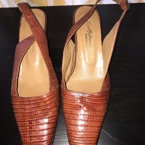 Leather sling back vintage Emilio Bianco